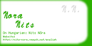 nora nits business card